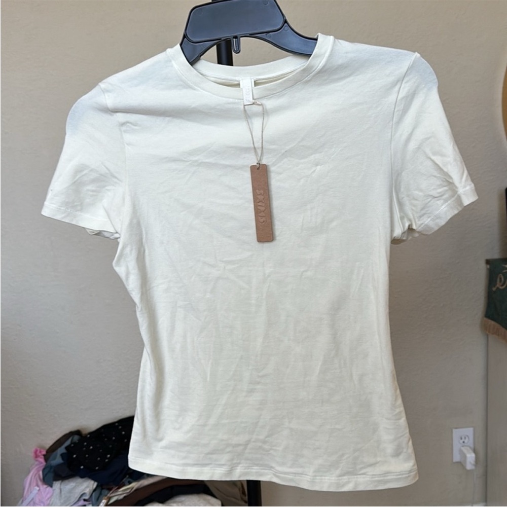 NWT Skims Cotton Jersey Tee - Bone